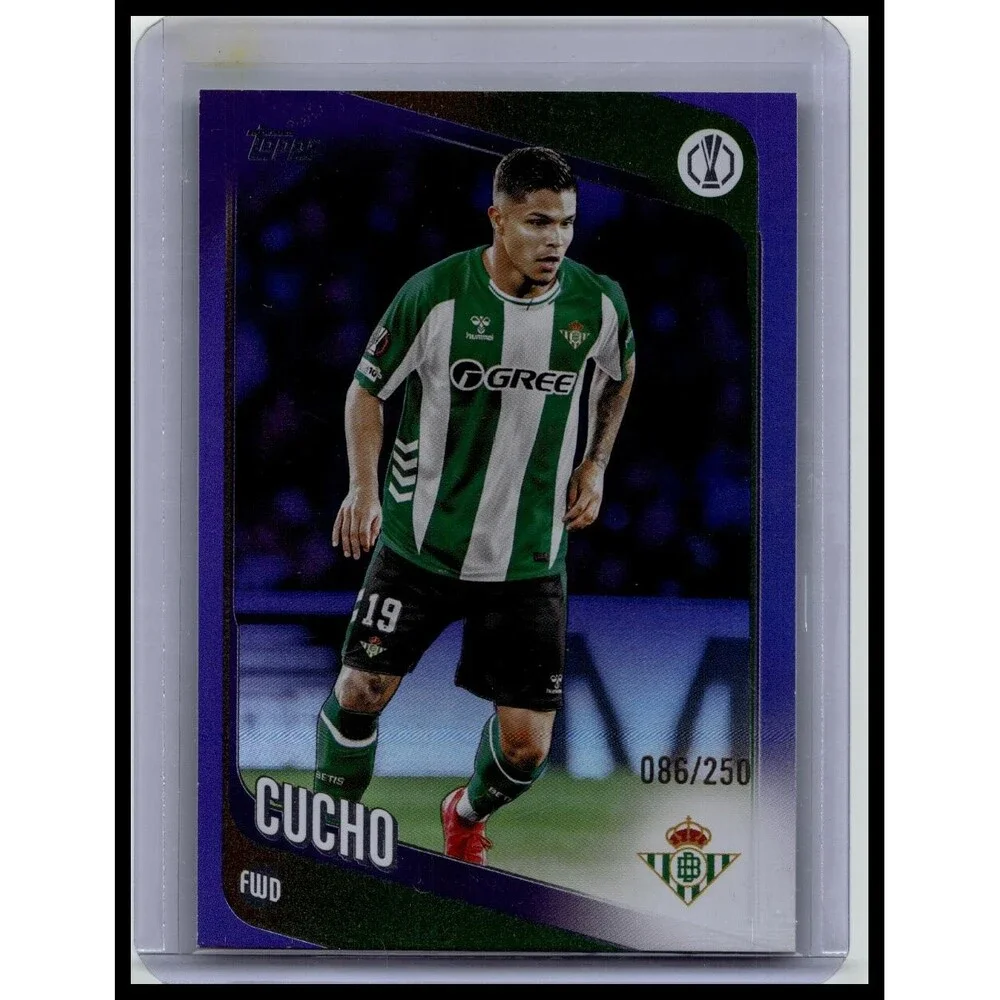 2025-26 Topps Chrome UEFA Club Competitions Cucho #51 Betis Pink Refractor #/250